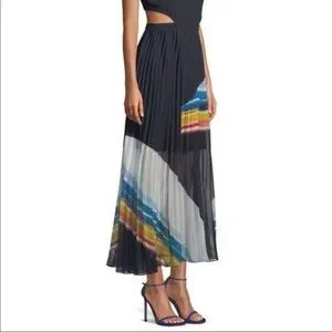 Joie Dresses Nwt Joie Keitha Cutout Printed Chiffon Maxi Dress Midnight Blue Size Poshmark